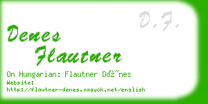 denes flautner business card